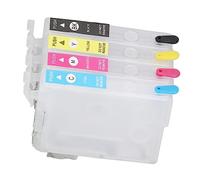 Phefop 4 Color Ink Color Permanent Chips Chips Suitable Prints for Printing Photographic Documents, PP Black Cyan Magenta Material (T1811/T1812/T1813/T1814)