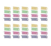 Phefop 40PCS Pet Springs Toys, ABS Plastic Colorful Cat Spring Coils Bright Kittens Elastic Toys for Interactive Play Encourages Exercise for Indoor Cats Kittens