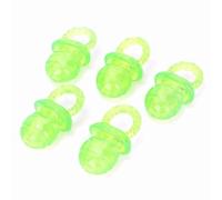 Phefop 5 Pcs Pacifier Shaped Pet Chew Toys, Material Teether for Dogs, with Sounding Interactive Design, Helps Clean Tartar and Prevent Tooth Decay, Safe Non for Small Medium Pets (Green)