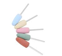 Phefop 5PCS Nail Grinder Drill Bits, Silicone Manicure Pedicure Nail Polisher Manicure Grinding Bits with 5 Colors for Crude Artificial Home Office Shop