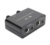 Phefop 6.35mm 3.5mm Stereo Volume Controller, Inline Volume Control Attenuator with aux Input for Speaker Studio Guitar Keyboard