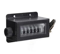 Phefop 6 Digit Mechanical Counter Hand Pull Stroke Tally Counter, with Spring High Speed 1:1 Rotation Ratio Rotary Zero Return Manual Tally for Punch Press Textile Machinery