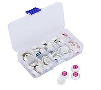 Phefop 60Pcs Doll Eyeballs, 16mm Half Round Safety Eyes in Brown, Blue, Dusty Blue, Green, and Rose Red for Doll Making, Crafts, Toys Sewing, Scary Party Decor, DIY Replacement, (16MM60 per box)