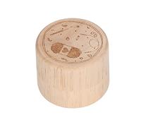 Phefop 60Pcs Stitch Markers, Wooden Storage Box with Colorful Locking Clips for Knitting and Crochet Projects