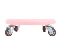 Phefop Abdominal Exercise Board, 360 Degree Wheel Core Workout Equipment for Home Gym, with 4 Rollers and Silent Bearings, Maximum Load 150kg (Pink)