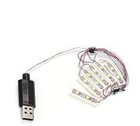 Phefop ABS Universal DIY LED Light USB Charging Shining Decoration Bricks Bartype Lamp with High Efficiency and Easy Installation, Make Your Model More Cool