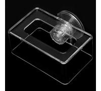 Phefop Acrylic Fish Feeding Ring Set Floating Fish Feeder 2PCS Feeding Square in S and L for Aquarium Tanks Helps Reduce Food Spread for Betta Guppy Goldfish (Small Size)