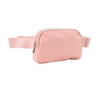 Phefop Adjustable Sports Waist Belt Bag Bicycling Bicyclets and Sports Bag Very Tight for Daily Use, Metal Zipper for a Low Phone 7.5 Inches, Suitable for Aptitude (Pink)
