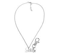 Phefop Alloy Owner and Pet Pair Dog Bone, 2 Splicing Necklace Dog Tag Chain Split Pendants Set, Rust Proof for Animal Lovers Memorial Commemorative (set silver and white pet necklace tag)
