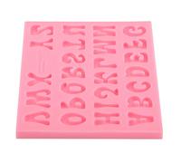 Phefop Alphabet Mould, Silicone Letter Chocolate Mold for Candy and Soap Making, Eco-Friendly Pink Design, 26 Cavity Non Stick Baking Tool for Crafting