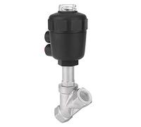 Phefop Angle Seat Valve Air Actuated Thread Connection Stainless Steel | DN15/20 Thread Connection, PTFE/FKM Stem Seal, Water/air/oil Compatible, 50mm Bore, 30% Higher Rate, No Water Hammer Under