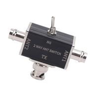 Phefop Antenna Conversion Switch 100W 0-50MHz Aluminum Alloy BNC Connector Manual Antenna Switch with Cutoff and Grounds Guard for HDTV Amplifiers and Satellite Systems