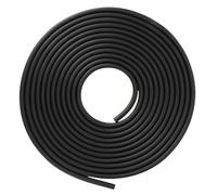 Phefop Aquarium Flexible Airline Tube Black Silicone Oxygen Hose 5m Cuttable Thick Wall Pipe for Fish Tank Air Pump Freshwater and Saltwater Setup (Black)