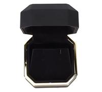 Phefop Based on The Elegant Square Design of LED Jewels Illuminated for The Proposal and The Commitment, The Custody of The Plastic Shell for Women and Mothers, 76 X 76 X 53 Mm (Black)