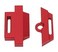 Phefop Battery Holder Mount with Strap for 1/10 Slash 5822 5822A Chassis, Made of Premium Aluminum Alloy Material, Lightweight and Durable, Help Secure the Battery (Red)