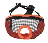 Phefop Breathable Bulldog Muzzle Short Nosed Dog Muzzle Flat Face Dog with Buckle 3 Hole Design for Anti Biting Chewing Licking (Orange M)
