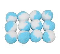 Phefop Cat Ball Toys Plush Ball Toy Set 12pcs 4cm Soft Elastic Pompom Balls for Kitten Training Indoor Play and Chewing Blue (Blue)