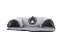 Phefop Cat Tunnel Bed, U Shaped Soft Cat Donut Bed with Hanging Ball Toy, Cozy Hideaway for Indoor Cats and Kittens (Small Size)