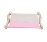 Phefop Cat Window Perch Modern Wooden Cat Hammock Foldable Pet Bed with Sturdy Structure for Windowsill Bedside Drawer Cabinet Balcony (Pink)