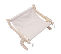 Phefop Cat Window Perch Modern Wooden Cat Hammock Foldable Pet Bed with Sturdy Structure for Windowsill Bedside Drawer Cabinet Balcony (Grey)