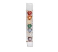 Phefop Chakra Healing Stones Heart Shape, Amethyst Crystal Set (Chakra | Calming Meditation Focus, Heart Shape Adds Peaceful Touch To Desks Or Gardens, Supports Yoga And Breathing