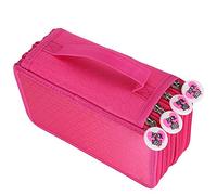 Phefop Colored Pencil Case Holder, Pen, Pencil & Marker Cases Capacity Rose Oxford Multilayer Organizer with Handle Pen Case Organizer for School Office Art Supplies Colored