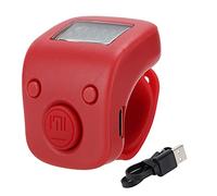 Phefop Digital Buddha Beads Counter, Finger Counter, Ergonomic Matte Counting Tool with Anti-Sweat Silicone Ring and Mute Button, for Buddhist Meditation and Daily Practice (Auspicious red)