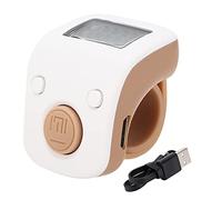 Phefop Digital Buddha Beads Counter, Finger Counter, Ergonomic Matte Counting Tool with Anti-Sweat Silicone Ring and Mute Button, for Buddhist Meditation and Daily Practice (wishful white)