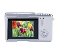 Phefop Digital Zoom Camera, 48MP 1080P 2.4 Inch Flip Screen 800mAh Battery 4 Hours Recording Time Autofocus Vlogging Camera with LED Fill Light for Teens Adult Beginner (White)