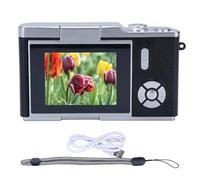 Phefop Digital Zoom Camera, 48MP 1080P 2.4 Inch Flip Screen 800mAh Battery 4 Hours Recording Time Autofocus Vlogging Camera with LED Fill Light for Teens Adult Beginner (Black)