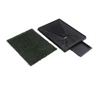 Phefop Dog Grass Pee Pads, 3 Layer System Reusable Artificial Grass Potty Tray for Indoor Small Dogs, with Drainage Base for Easy Cleaning (S)