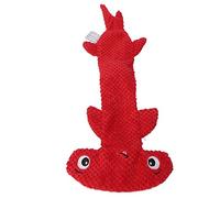 Phefop Dog Squeaky Toy, No Stuffing Interactive Chew Toy for Small Medium Large Dogs Teeth Cleaning Kill the Time Relief Boredom (Red)