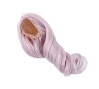 Phefop Doll Hair Wig, Soft Silky Long Curly Hair with Plasticity for 1/6 Doll Head Circumference 15.5-17.5cm (Purple)