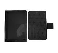 Phefop Double Cat Litter Mat, 16.14x11.02x0.79in Double Layer Litter Trapping Mat Easy Washing Pet Boxes Pad with Anti Slip Bottom for Various Boxes (Black)