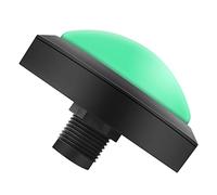 Phefop Easy Button 100mm Large LED Push Button, Plastic Metal DIY Assembly with 12V Light and Microswitch, Domed Game Buzzer for Interactive Vending Machines Console Replacement (