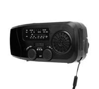 Phefop Emergency Hand Crank Radio, 2000mAh Multifunctional Solar Power Radio Emergency Weather AM Receivers with LED Flashlight for Outdoor Camping Hiking