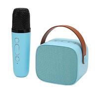 Phefop Enhanced Sound Mini Karaoke Machine, Speaker and No Wire Microphone, Portable... (Blue)