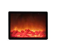 Phefop Fireplace Lanterns Decorative,Small Fake Fireplace,Flame Effect LED Fire Lamp,for Outdoor Indoor Table Window Terrace,Battery and USB Powered,30x21x7.8CM (30x21x7.8CM)