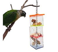Phefop Foraging Toy Acrylic Hanging Bird Foraging Toy 23 X 5.5 X Cm Transparent Treat Feeder Chew with Removable Layers for Conure Quaker
