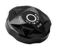 Phefop Front Fork Air Chamber Cover, Bicycle Suspension Fork Air Gas Valve Cap, Aluminum Alloy Anodized with Laser Pattern for Mountain Bike 3 Washers Included (Black)