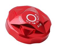 Phefop Front Fork Air Chamber Cover, Bicycle Suspension Fork Air Gas Valve Cap, Aluminum Alloy Anodized with Laser Pattern for Mountain Bike 3 Washers Included (Red)