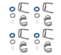 Phefop Fuel Injector Seal Kit O Ring 06D998907 06H198781A 06H906517B with 20pcs Mounting Brackets Seals Gaskets for A4 A6