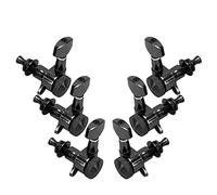 Phefop Guitar Lock Tuners Oxide -resistant Pins for a Precise Guitar Rope Adjust, Suitable for All Acoustics and Electrical, Black Color, 6 Package (Three left and three right six sets)
