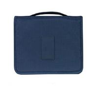 Phefop Hanging Toiletry Bag, Blue Water Proof Oxford Cosmetic Bag Multiple Small Storage Pockets Travel Storage Bag with Hook for Men Women