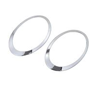 Phefop Headlight Trim Ring Glossy Black ABS PP Front Headlight Trim Cover Left and Right Side for Clubman F54 2014 2019 Exterior Replacement for Car Detailing (Electroplated Silver)