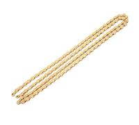 Phefop High-strength Steel Mountain Bicycle Chain for 8 Speeds for SARM, SARM, Golden-Hollow 116 Link Chain Work, Road, for Mountain Bikers