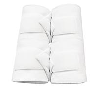 Phefop Horse Boot Wrap, White Fleece Material, Elastic Leg Bandages for Equestrian Training, 4 Rolls 250cm for Horse Leg Protection