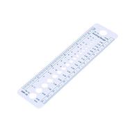 Phefop INCH CM Ruler, Plastic Measuring Tool, Precision Knitting Needle Gauge, 6.3in X 1.6in for Students and Crafters