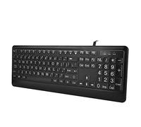 Phefop Keyboard for the Elderly, Large Letters, Keyboard for the Elderly, LED Keyboard, Business, Learning, Work