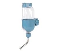 Phefop Large Capacity 500ml Hanging Dog Water Bottle Crate Dispenser for Pets with Double Bead Design Anti Backflow Space Saving Sturdy Material (Blue)